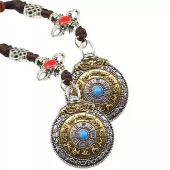 2 шт. Изысканные подвесные украшения для автомобиля, тибетская мантра из шести символов, брелок для ключей, аксессуары унисекс Style 3