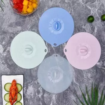 2 шт. Экологичная свежая силиконовая крышка силиконовая уплотнительная крышка аксессуары крышка для кастрюли кухня прозрачный