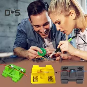 2 шт. Электрический сварочный аппарат для сварки кабеля, паяльная станция, прочный регулируемый держатель для сварки проволоки, удерживающий зажим, сварочные принадлежности зелёный