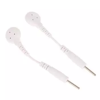 2 шт. Электродные отводящие провода Кабели-адаптеры пин-к-кнопке Штекер с TENS 2–3,5 мм
