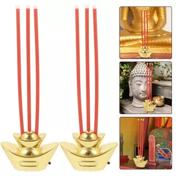 2 шт. Электронная курильница для благовоний со светодиодной подсветкой, бытовая, для дома, держатель для бездымных благовоний Будды