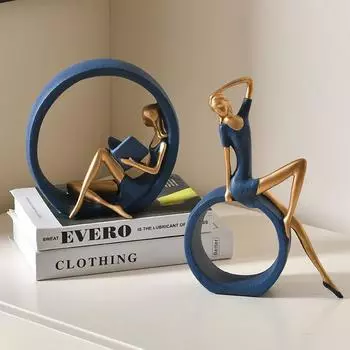 2 шт. Йога Читать ОК Девушки Спальня Гостиная Бар Модное украшение Свет Роскошный Стиль Атмосфера Украшение Домашнего Веселья Украшение