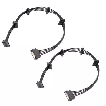 2 шт. Кабель-адаптер для разветвителя питания, 1 штекер на 5 гнезд, прочный для компьютера