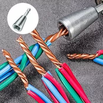 2 шт., кабельные разъемы для скручивания проводов, высокая твердость, нержавеющие, простые в эксплуатации, универсальные инструменты для зачистки проводов, электрическая дрель 2pcs