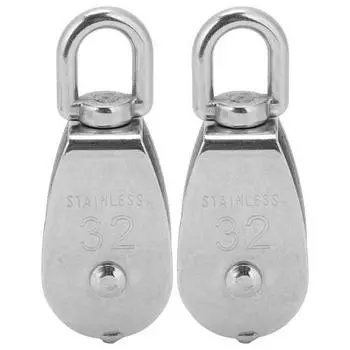 2 шт. кабельный одиночный шкив из нержавеющей стали, подвесное буксировочное подъемное колесо