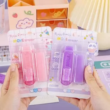 2 шт. канцелярские товары, школьные принадлежности, милые резиновые конфеты ярких цветов, креативная новинка, детские подарки, ластик для карандашей