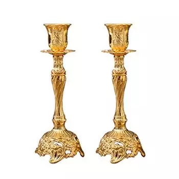 2 шт., канделябры, подсвечник, центральный элемент стола, вечерние украшения для бара, живой город, модный домашний декор Short Type серебряный