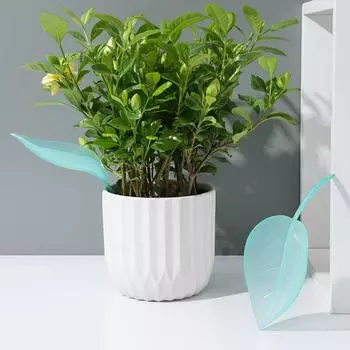 2 шт., капельница для полива, в форме листа, экономящая трудозатраты, пластиковое самополивное устройство для цветочных растений, ирригационные инструменты для сада зелёный