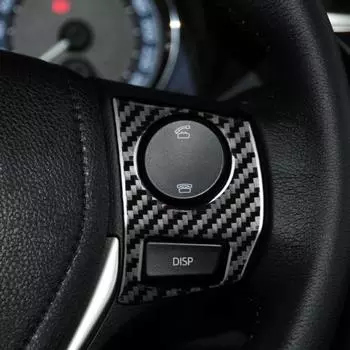 2 шт., карбоновая кнопка на колесе, легко устанавливается для покрытия термостойкого волокна, внутреннего рулевого колеса автомобиля