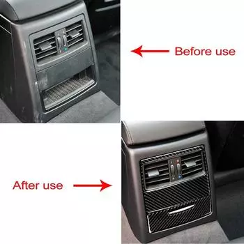 2 шт. карбоновое волокно задняя панель кондиционера рамка крышка отделка для BMW 3 серии E90 E92 E93 2005-2012 автомобильные аксессуары