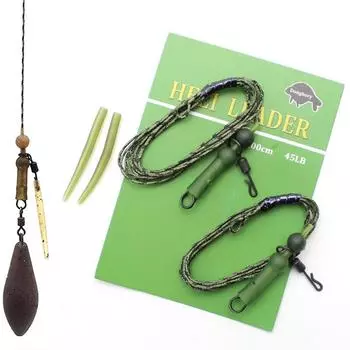 2 шт., карповые рыболовные крючки для ловли карпа, снасти для волос с леской, европейский фидер, группа, карповый крючок, аксессуары, материал