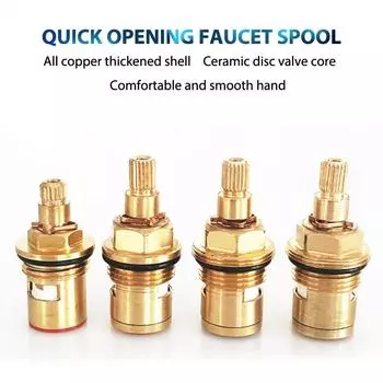 2 шт. картридж для смесителя 1/2 дюйма, смеситель для воды, внутренний кран, дисковый клапан BSP, четвертьоборотный as the picture