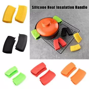 2 шт. кастрюля, силиконовая кастрюля с ручкой, теплоизоляционные наушники чёрный