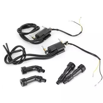 2 шт. Катушки зажигания 4 шт. Колпачки 3341045012 Подходит для Suzuki GS550 GS750 GS850 GS1000