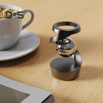 2 шт. кинетический спиннер игрушка металлический настольный плавающий гироскоп оптическая иллюзия кинетический спиннер мяч для домашнего офиса декор 2pcs золотой/серый