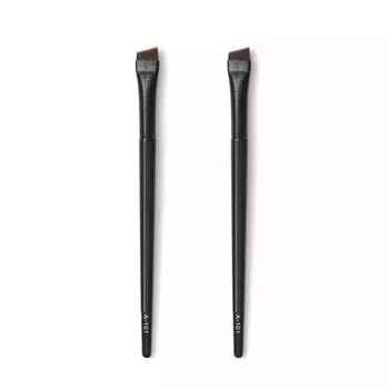 2 шт., кисть для контура бровей, кисть для подводки глаз, профессиональная маленькая угловая кисть для бровей, кисть для подводки бровей, инструменты для макияжа 2pcs*A101