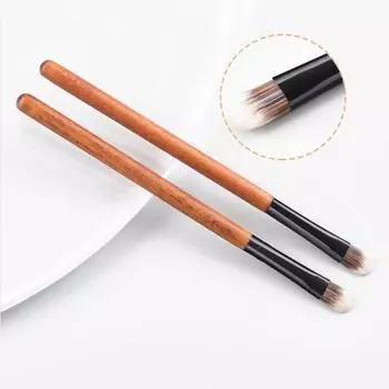 2 шт. кисти для макияжа, профессиональные, легко моющиеся, портативные, легкие, мягкие, косметические инструменты, туба цвета красного дерева, не оставляющая следов кисть для консилера для девочек коричневый