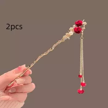 2 шт. Кисточка Палочка для волос Китайский Ханфу Аксессуары для волос Фея Вставка Заколка Палочка Антикварные Украшения для пучка волос для девочек