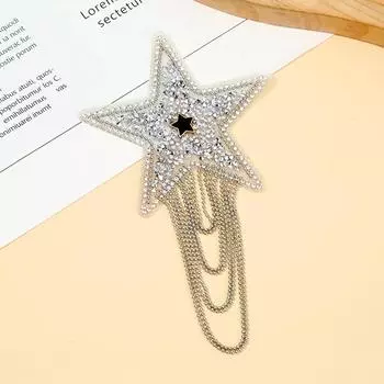 2 шт. кисточка вышитая своими руками шитье аппликация одежда аксессуары утюжок на заплатке мода горячая фиксация ремесло стразы пентаграмма 2pcs