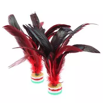 2 шт. Китай Jianzi красочный причудливый перьевой волан для фитнеса и развлечений