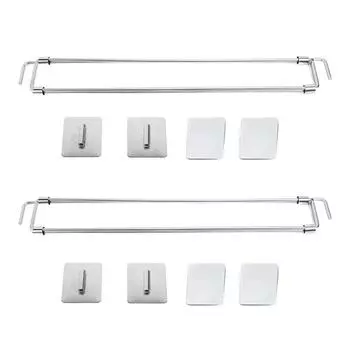 2 шт. клейкая планка для хранения в углу душа автофургона 12,5 - 22,5 дюйма регулируемая нержавеющая сталь холодильник для автофургона