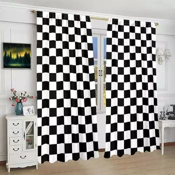 2 шт. - клетка - набивная занавеска - материал полиэстер - для спальни, гостиной, кабинета, занавеска, препятствующая приватности 30inchx65inchx2Pcs