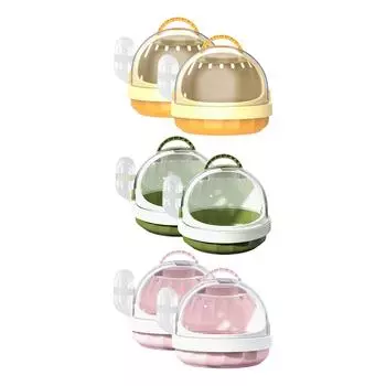 2 шт. клетка-переноска для хомяка прозрачная для мелких животных шиншилла карликовый хомяк зелёный