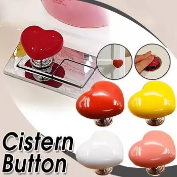 2 шт. кнопка смыва унитаза, кнопка смыва бачка унитаза в форме сердца для женщин, аксессуары для ванной комнаты с длинным ногтем red 2pcs