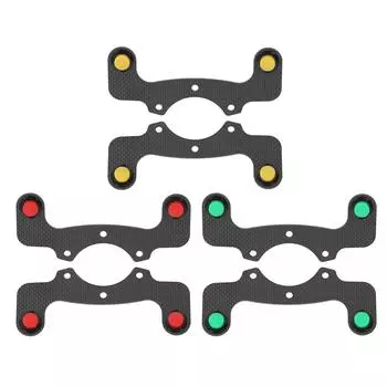 2 шт. Кнопка звукового сигнала на рулевом колесе из углеродного волокна с расширенной функциональностью, внешний комплект кнопок звукового сигнала для замены Yellow Button