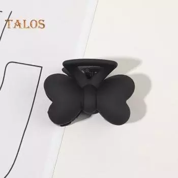 2 шт., коготь в форме банта, противоскользящий дизайн, заколка для волос с матовой текстурой, сильная ручка, коготь на затылке, аксессуары для волос чёрный