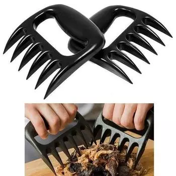 2 шт., когти для измельчения мяса, самые сильные вилки для мяса для барбекю чёрный