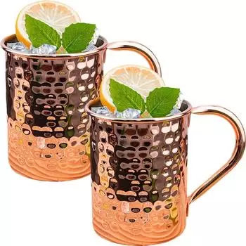2 шт. коктейльная винная кружка Московский мул кружка из нержавеющей стали с медным покрытием пивная кружка кофейные принадлежности посуда для Рамадана 301-400ml