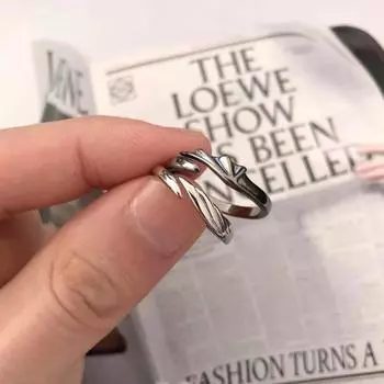 2 шт. кольца для пар изысканной формы нержавеющие стильные обручальные открытые кольца подарок на день рождения для