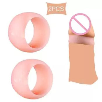 2 шт., кольца для пениса, корректор крайней плоти, кольцо для пениса, тренер для пениса, задержка эякуляции, секс-игрушки для мужчин, клетка Chasity Cage16 мм/18 мм