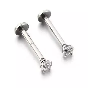 2 шт. кольцо для губ из нержавеющей стали пирсинг ювелирные изделия подвески со стразами шпильки для губ One Size