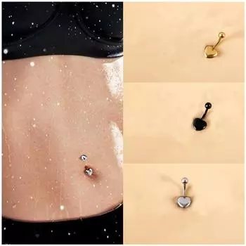 2 шт., кольцо для пупка в форме персикового сердца, ювелирные изделия для пирсинга ногтей в форме пупка