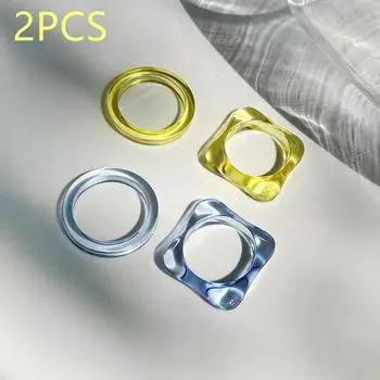 2 шт/кольцо из смолы ветра модное простое ретро кольцо 2 шт кольцо женское синий