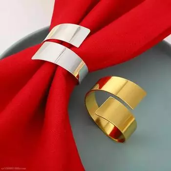 2 шт., кольцо необычного дизайна, кольцо для салфетки, металлическое кольцо для пожилых людей, пуговица для шарфа, западные аксессуары для стола, Rond, салфетка, стол золотой