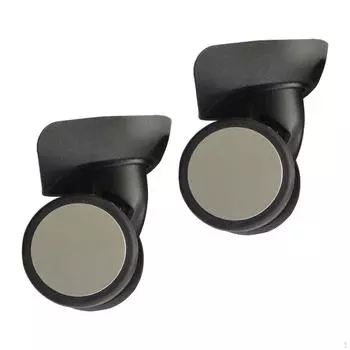 2 шт. Колеса для чемодана, ролики для чемодана, аксессуары для самостоятельного изготовления, прочные, универсальные, бесшумные, на колесиках, черные, двойные