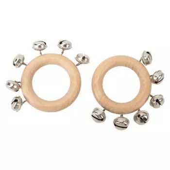 2 шт. колокольчик погремушка круглый 8 см диаметр колокольчик шейкер музыкальный инструмент для танцевальной вечеринки