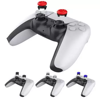 2 шт. колпачки для кнопок джойстика, противоскользящие колпачки для большого пальца для PS4 для контроллера PS5 чёрный