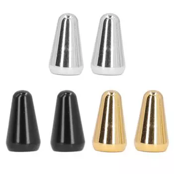 2 шт. колпачки переключателей звукоснимателей для гитары, 3-позиционный, 5-позиционный тумблер, сменный наконечник для ST TL Style Electr Silver