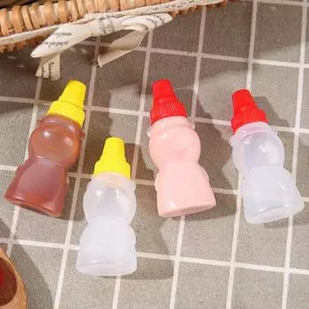 2 шт., компактные бутылки для соуса, креативной формы, практичные банки для хранения приправ и кетчупа