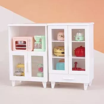 2 шт./компл. 1:12 1:6 масштабных миниатюрных книжных шкафов для кукольного домика, набор шкафов, модель полки для демонстрации мини-кукольного домика, крошечная напольная полка для хранения, мебельные аксессуары set