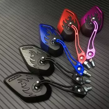 2 шт./компл. 360 градусов вращения универсальные мотоциклетные зеркала заднего вида мотоцикл скутер заднего вида боковые зеркала заднего вида 8/10 мм синий