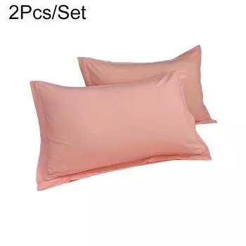 2 шт./компл. 48x74 см удобная наволочка для кровати, домашняя подушка для дивана, чехол для подушки из полиэфирного волокна, однотонный цвет светло-оранжевый