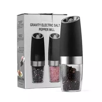 2 шт./компл., электрическая индукционная мельница, бытовая электрическая мельница для перца, комплект из двух комплектов, электрическая мельница для перца, костюм 2Pcs