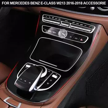 2 шт./компл. Автомобильная центральная консоль, рамка панели переключения передач, накладка на панель переключения передач для Mercedes Benz E-Class W213 2016-2018, аксессуары