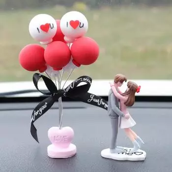 2 шт./компл. Автомобильная парная кукла, украшение, креативный хрустальный шар, украшение для приборной панели дома, романтические фигурки, аксессуары для салона автомобиля