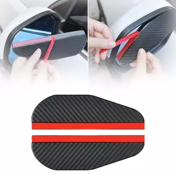 2 шт./компл. автомобильное зеркало заднего вида, козырек от дождя, дымозащитный козырек, универсальное углеродное волокно, автомобильное зеркало заднего вида, непромокаемая бровь для автомобиля, внедорожника, грузовика